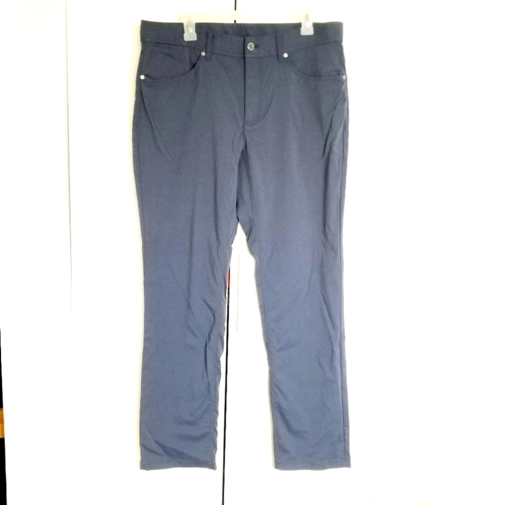 LL Bean Mens 35W x 32 In Gray Comfort Stretch Chino Classic Outdoor Hiking Pants